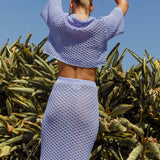 Summer Sunset Crochet Top Lavender