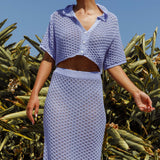 Summer Sunset Crochet Top Lavender