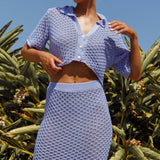 Summer Sunset Crochet Top Lavender