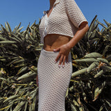 Summer Sunset Crochet Top Oat