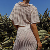 Summer Sunset Crochet Top Oat
