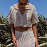 Summer Sunset Crochet Top Oat