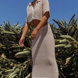Summer Sunset Crochet Top Oat