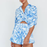 Home Stretch Shorts Tropical Blue
