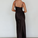 Rose Garden Floral Applique Midi Dress Black