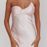 Twilight Tango One-Shoulder Maxi Dress Blush