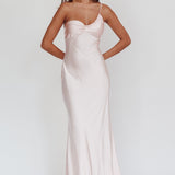 Twilight Tango One-Shoulder Maxi Dress Blush