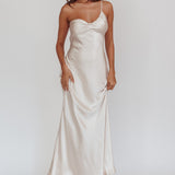 Twilight Tango One-Shoulder Maxi Dress Champagne
