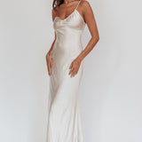 Twilight Tango One-Shoulder Maxi Dress Champagne