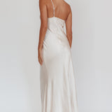 Twilight Tango One-Shoulder Maxi Dress Champagne