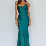 Twilight Tango One-Shoulder Maxi Dress Forest Green