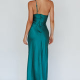 Twilight Tango One-Shoulder Maxi Dress Forest Green