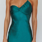 Twilight Tango One-Shoulder Maxi Dress Forest Green