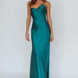 Twilight Tango One-Shoulder Maxi Dress Forest Green