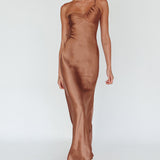 Twilight Tango One-Shoulder Maxi Dress Mocha