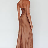 Twilight Tango One-Shoulder Maxi Dress Mocha