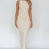 Catalina Island Sleeveless Maxi Dress Cream