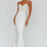 Evening Star Lace Bodice Maxi Dress Ivory
