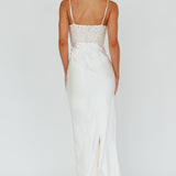 Evening Star Lace Bodice Maxi Dress Ivory