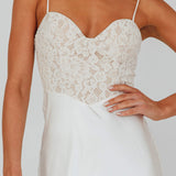 Evening Star Lace Bodice Maxi Dress Ivory