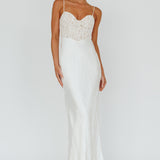 Evening Star Lace Bodice Maxi Dress Ivory