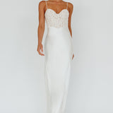 Evening Star Lace Bodice Maxi Dress Ivory
