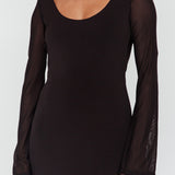 Crystal Ball Open Back Ruched Maxi Dress Black