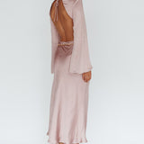 Doting Bell Sleeve Cut-Out Midi Dress Wood Rose