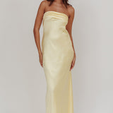 Kona Strapless Open Back Maxi Dress Butter