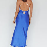 Midsomer Dawn Criss-Cross Back Maxi Dress Blue