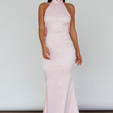 Fifth Avenue Bow Back Maxi Dress Baby Pink