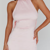 Fifth Avenue Bow Back Maxi Dress Baby Pink
