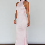 Fifth Avenue Bow Back Maxi Dress Baby Pink
