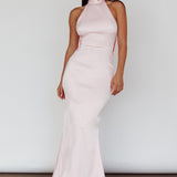 Fifth Avenue Bow Back Maxi Dress Baby Pink
