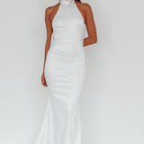 Fifth Avenue Bow Back Maxi Dress White