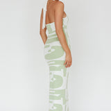 Desert Daze Halterneck Knit Dress Sage