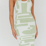 Desert Daze Halterneck Knit Dress Sage