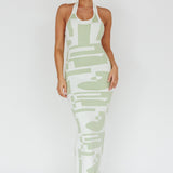 Desert Daze Halterneck Knit Dress Sage