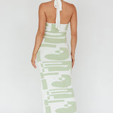 Desert Daze Halterneck Knit Dress Sage