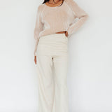 Trafalgur Ribbed Knit Sweater Camel