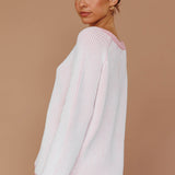 Trafalgur Ribbed Knit Sweater Pink