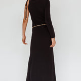 Star Walker One Sleeve Maxi Dress Black