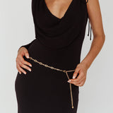 Star Walker One Sleeve Maxi Dress Black