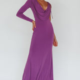 Star Walker One Sleeve Maxi Dress Purple