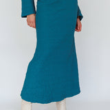 Treasures Textured Midi Skirt Teal
