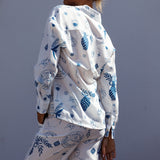 Weekend Bliss Long Sleeve Button Shirt White