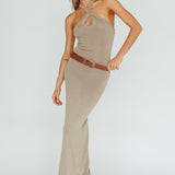 Nalu Keyhole Knit Maxi Dress Sand