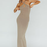 Nalu Keyhole Knit Maxi Dress Sand