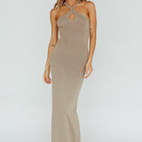 Nalu Keyhole Knit Maxi Dress Sand