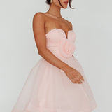 La Vie En Rose Strapless A-Line Mini Dress Baby Pink